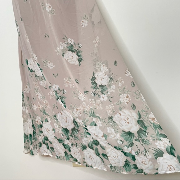 NWT Show Me Your Mumu Amanda Maxi Dress Floral Bouquet Toss Cream Tan‎ Small - Picture 6 of 9